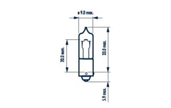 Лампа 24V H21W BAY9s Halogen Miniature NARVA 681963000 NARVA
