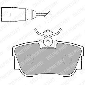 LP1541 колодки дисковые з.\ VW Sharan 1.8T-2.8i/1.9TDi 95> LP1541 DELPHI