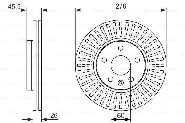 CHEVROLET CRUZE (2009>) /OPEL ASTRA J (2010>) 276 мм 5 БОЛТОВ 0 986 479 643 BOSCH