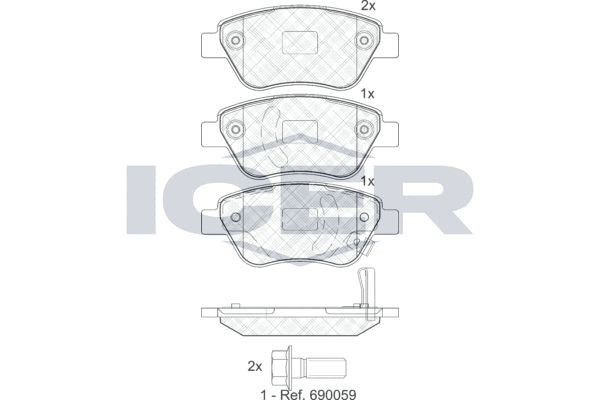 181810 колодки дисковые передние!\ Opel Corsa 1.0-1.4/1.3CDTi 06> 181810 ICER