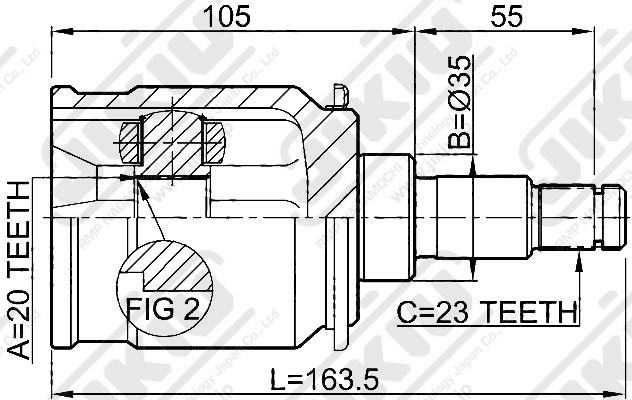 ШРУС JC28042 JC28042 JIKIU