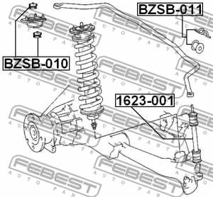 Стойка стабилизатора заднего 1623-001 FEBEST