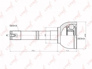 ШРУС наруж. ком/кт CO-7531 LYNXAUTO