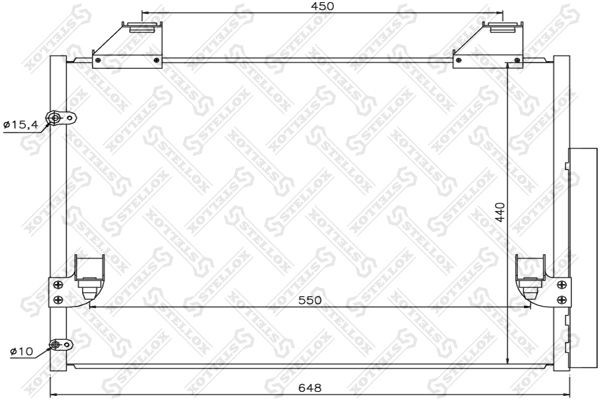 радиатор кондиционера!\ Toyota Hi-LUX 3.0TD 05> 10-45732-SX STELLOX