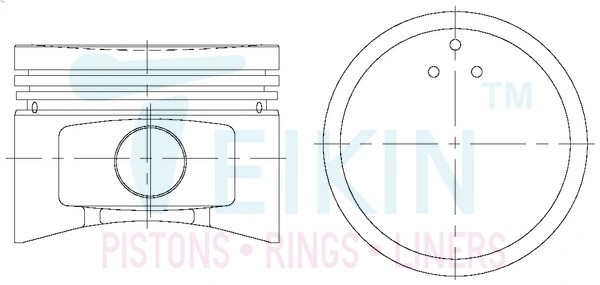 к-кт поршней! 0.50 (4 шт.)\ Nissan Sunny/Almera 1.4 GA14DS 90-00 44614050 TEIKIN