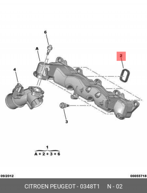 прокладка коллектора впускного!\ Ford Mondeo 2.0/2.4TDCi 00> 0348 T1 CITROEN PEUGEOT
