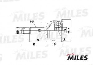 ШРУС наружный MITSUBISHI GALANT/COLT/LANCER 1.3/1.8 87-96 (GKN 301982) GA20263 GA20263 MILES