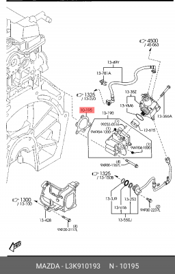 Прокладка MAZDA CX-7 (06-),3 (06-),6 (05-) насоса топливного OE L3K910193 MAZDA