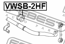 Втулка стабилизатора передняя VW AMAROK 2010- VWSB-2HF VWSB-2HF FEBEST