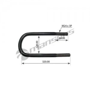 Стремянка рессоры M24*3.0-B10-128/(310-320) HD85 BPW;  без гаек 300113 MANSONS