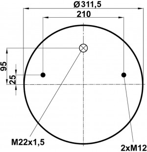 BPW ECO MAX (1996>) без стакана TYPE 36 T0070-0881V1 TOPCOVER