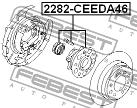 Ступица в сборе задняя HYUNDAI ELANTRA (HD) 2006-2011 2282-CEEDA46 2282-CEEDA46 FEBEST