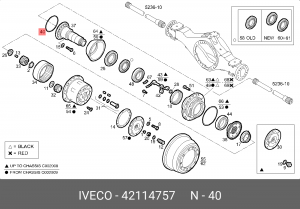 кольцо уплотнительное!диференциала\IVECO 42114757 IVECO