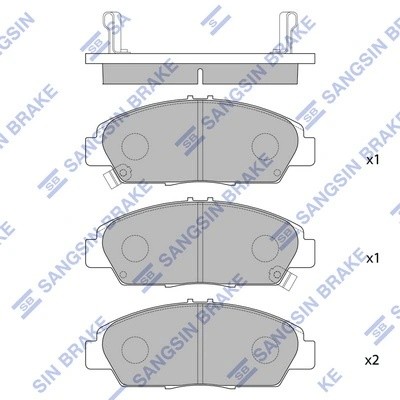 Колодки тормозные HONDA Accord (91-98) передние (4шт.) SANGSIN SP1431 SANGSIN