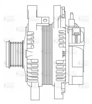 Генератор для а/м Toyota Camry V40 (06-)/Highlander (07-)/Lexus RX (06-) 3.5i 10 LG1935 START VOLT