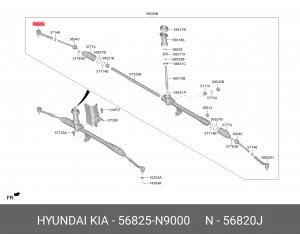 Наконечник рулевой тяги HYUNDAI Tucson (21-) KIA Sportage (22-) правый OE 56825N9000 HYUNDAI KIA