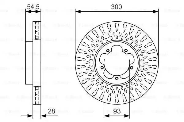 Диск тормозной FORD Transit (06-) передний (300мм) передний (1шт.) BOSCH 0 986 479 B11 BOSCH
