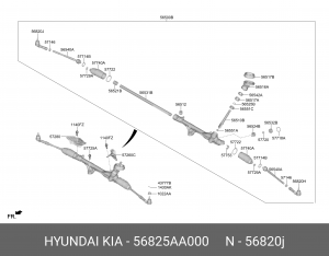Наконечник рулевой тяги HYUNDAI Elantra (20-) правый OE 56825-AA000 HYUNDAI KIA