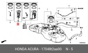 ТОПЛИВНЫЙ ФИЛЬТР В СБОРЕ 17048T2AA00 HONDA