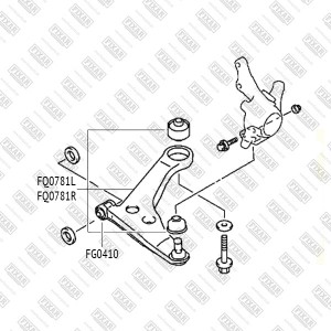 сайлентблок перед. рычага!\ Mitsubishi Outlander 03> FG0410 FIXAR
