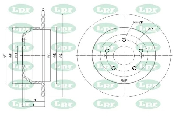 Диск тормозной K2023P K2023P LPR