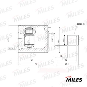 ШРУС внутренний LADA X-RAY 15- (КПП VAZ) GA10120 GA10120 MILES
