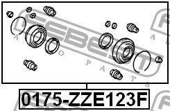 Ремкомплект суппорта переднего 0175-ZZE123F 0175-ZZE123F FEBEST