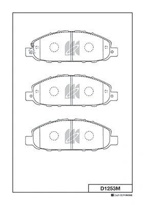 Замена на D1253MH Колодки тормозные дисковые D1253M D1253M MK KASHIYAMA