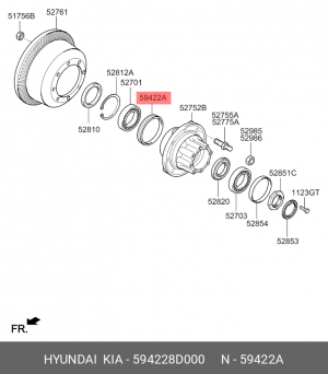 Кольцо ступицы упорное 594228D000 HYUNDAI KIA