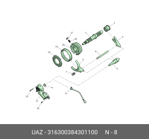 Датчик скорости УАЗ-3163 на РК DYMOS (ОАО УАЗ) 316300384301100 UAZ UAZ
