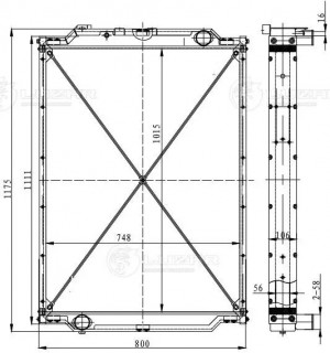 Радиатор водяной ЯМЗ-651 Е-4 LUZAR LRC1240 LUZAR