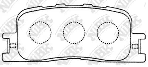 Колодки тормозные TOYOTA Avensis,Camry (01-),Celica (87-01) задние (4шт.) NIBK PN1458 NIBK