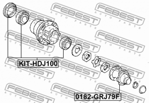 TOYOTA LAND CRUISER (100) (1998-2007) 0182F-GRJ79F FEBEST