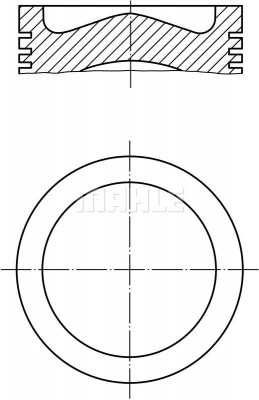 Поршень двигателя , d13 004 67 00 MAHLE KNECHT