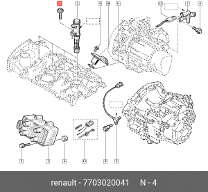 Болт RENAULT OE 7703020041 RENAULT