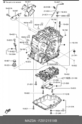 Картер MAZDA CX-5 (12-17) масляный АКПП OE FZ012151XB MAZDA