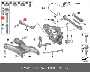 болт эксцентриковый!\ BMW X5 E70/F15 All 33 30 6 770 968 BMW
