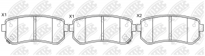 Колодки тормозные HYUNDAI Accent KIA Rio (05-) задние (4шт.) NIBK PN0436 NIBK