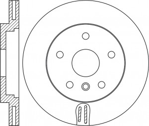 Диск тормозной BMW X1 (F48) (14-) передний вентилируемый (1шт.) NIBK RN2057 NIBK
