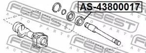 Подшипник шариковый 43x80x17 TOYOTA LAND CRUISER 100 1998-2007 AS-43800017 AS-43800017 FEBEST
