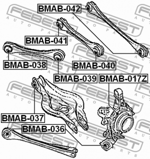 Сайлентблок задн попер тяги BMAB-040 BMAB-040 FEBEST