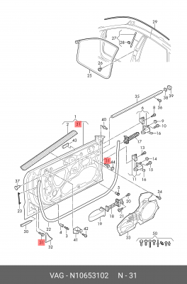 Болт VW AUDI SEAT SKODA OE N 106 531 02 VAG