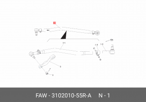 Колпак колеса FAW 3250 (6х6) OE 310201055RA FAW