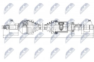 Полуось Ford Transit 330 2.2TDCI 01.13-, 2.0TDCI 01.16- правая NPWFR076 NPWFR076 NTY