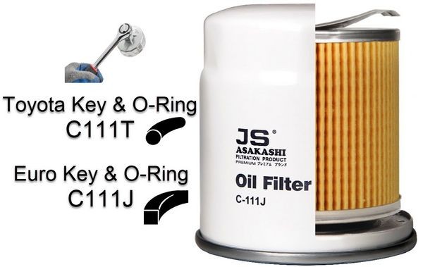 Фильтр масляный VW Golf (12-),Polo (12-) AUDI A3 (12-) SEAT Leon SKODA Octavia J C111J JS ASAKASHI