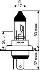 Лампа 12V HS1 35/35W PX43t OSRAM 64185 OSRAM