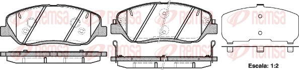 1226 02 [581014DU00] !колодки дисковые п.\ Hyundai Santa Fe 2.2CRDi/2.7,Kia Carn 122602 REMSA