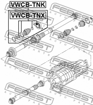 Подшипник подвесной VOLKSWAGEN TOUAREG 2010- VWCB-TNK VWCB-TNK FEBEST