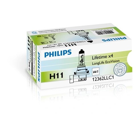 Лампа 12V H11 55W PGJ19-2 Long Life Eco Vision PHILIPS 12362LLECOC1 PHILIPS