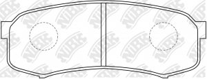Колодки тормозные TOYOTA Land Cruiser 80,90,120,150 MITSUBISHI Pajero (07-) задн PN1243 NIBK